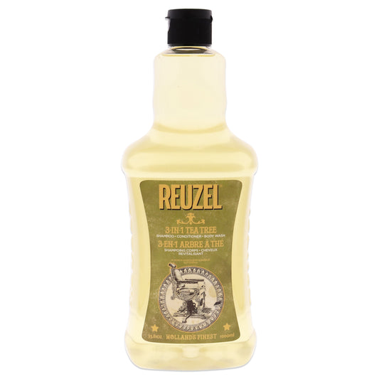 3-In-1 Tea Tree Shampoo by Reuzel for Men - 33.81 oz Shampoo