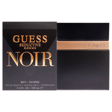 Guess Seductive Homme Noir by Guess for Men 3.4 oz EDT Spray