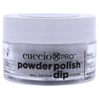 Cuccio Colour Pro Powder Polish Nail Colour Dip System - Silver with Silver Glitter