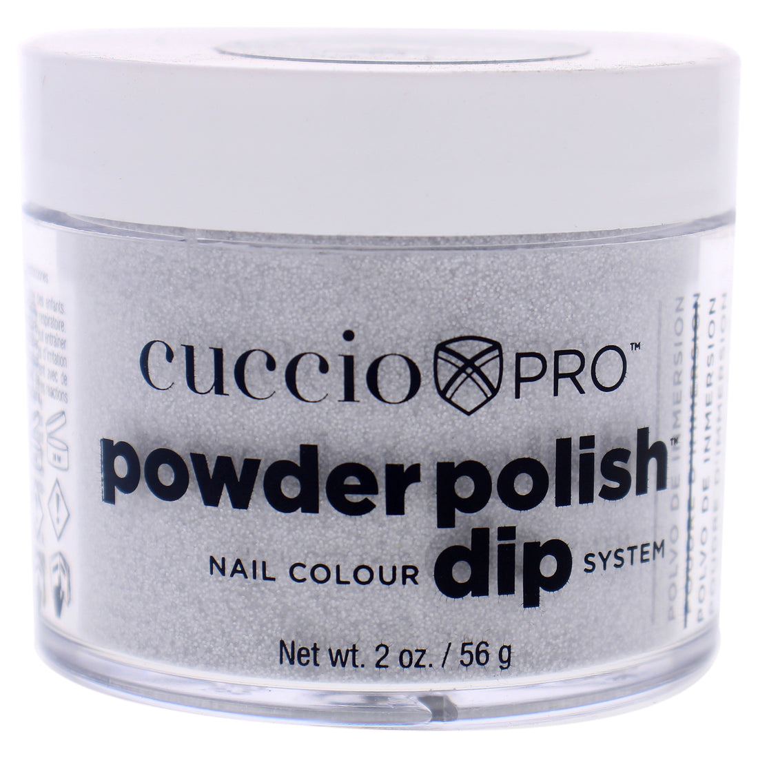 Cuccio Colour Pro Powder Polish Nail Colour Dip System - Silver with Silver Glitter