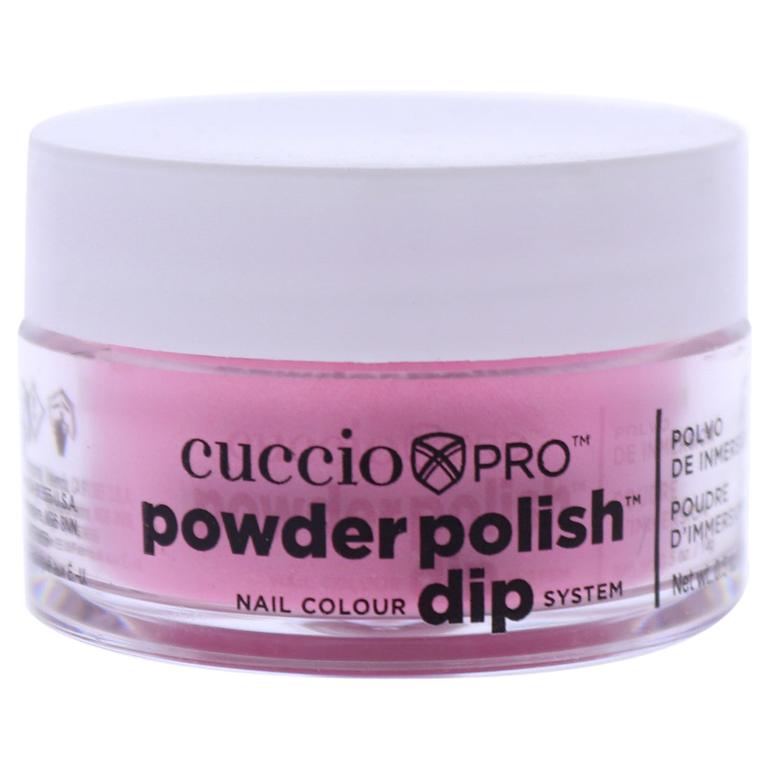 Cuccio Colour Pro Powder Polish Nail Colour Dip System - Bright Pink with Gold Mica