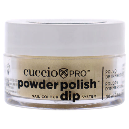 Cuccio Colour Pro Powder Polish Nail Colour Dip System - Metallic Lemon Gold