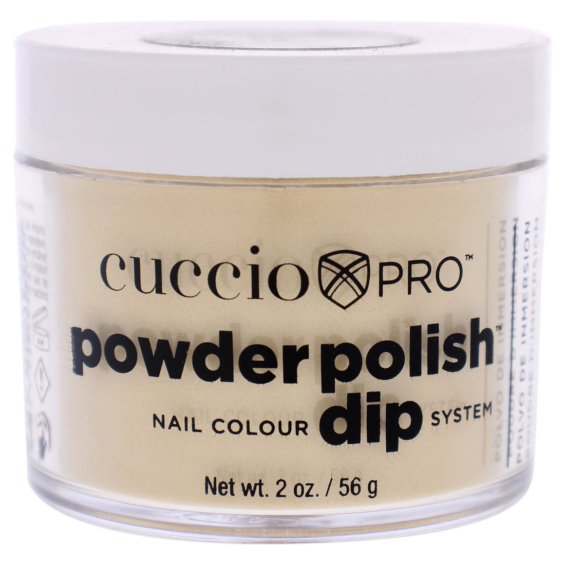 Cuccio Colour Pro Powder Polish Nail Colour Dip System - Metallic Lemon Gold