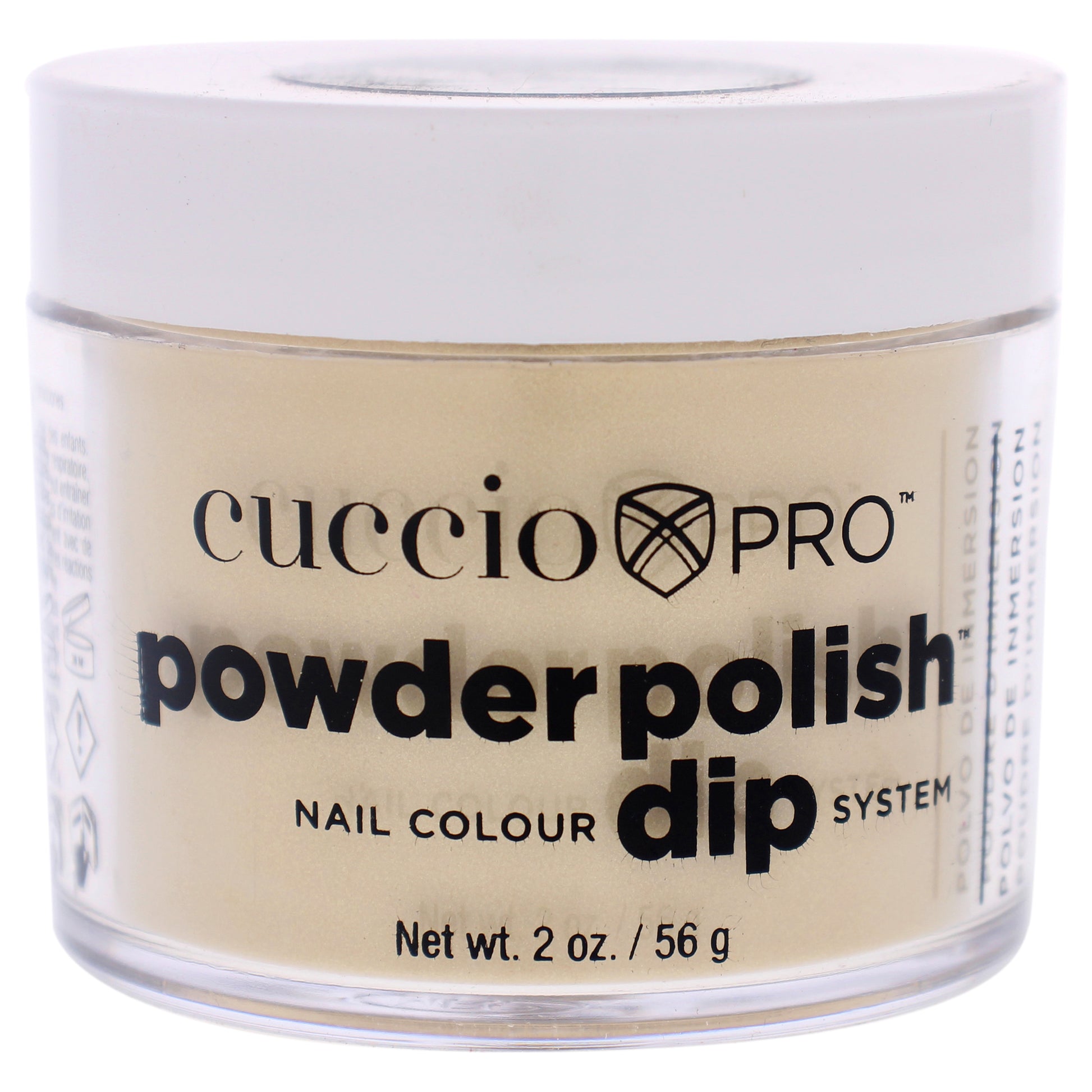 Cuccio Colour Pro Powder Polish Nail Colour Dip System - Metallic Lemon Gold
