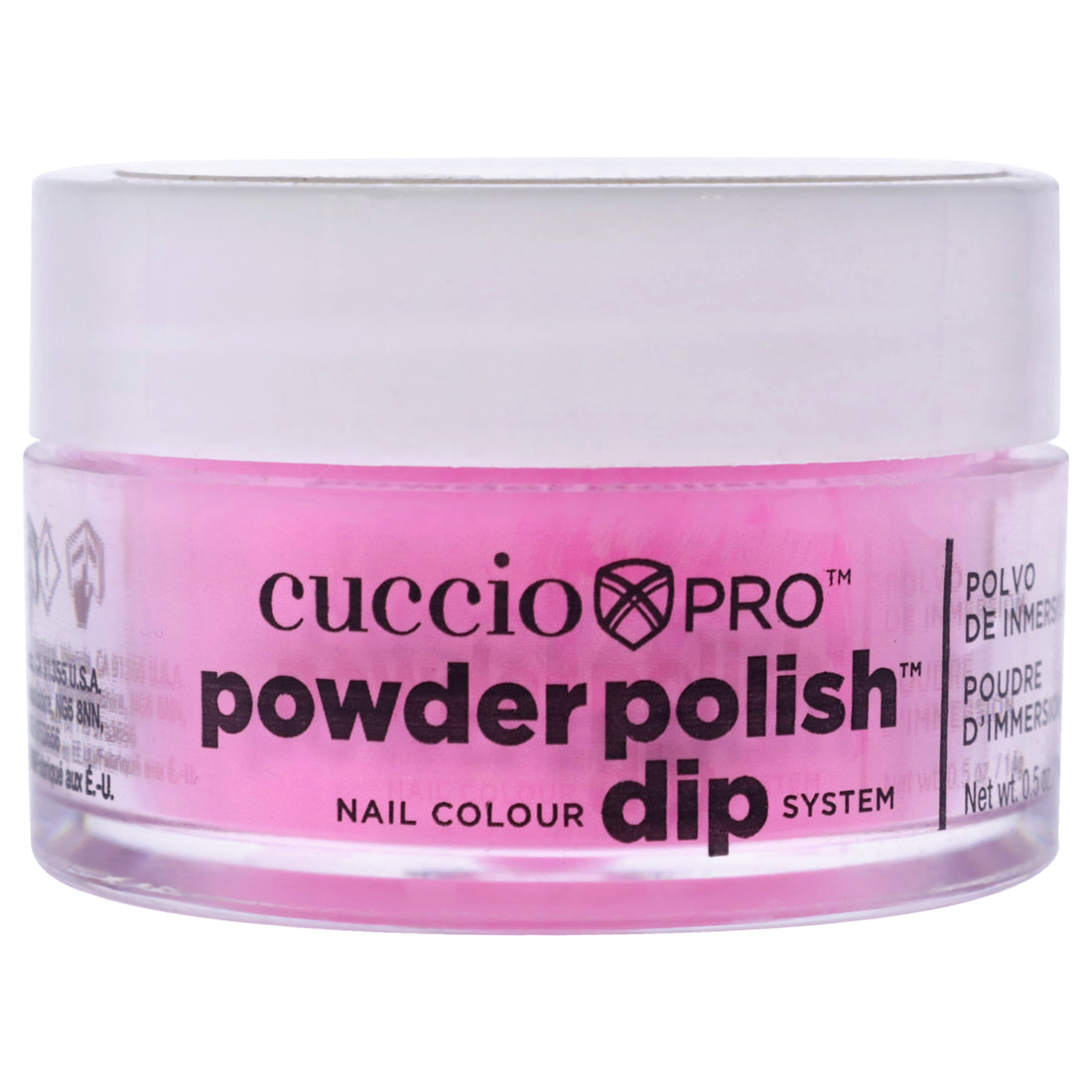 Cuccio Colour Pro Powder Polish Nail Colour Dip System - Bright Neon Pink
