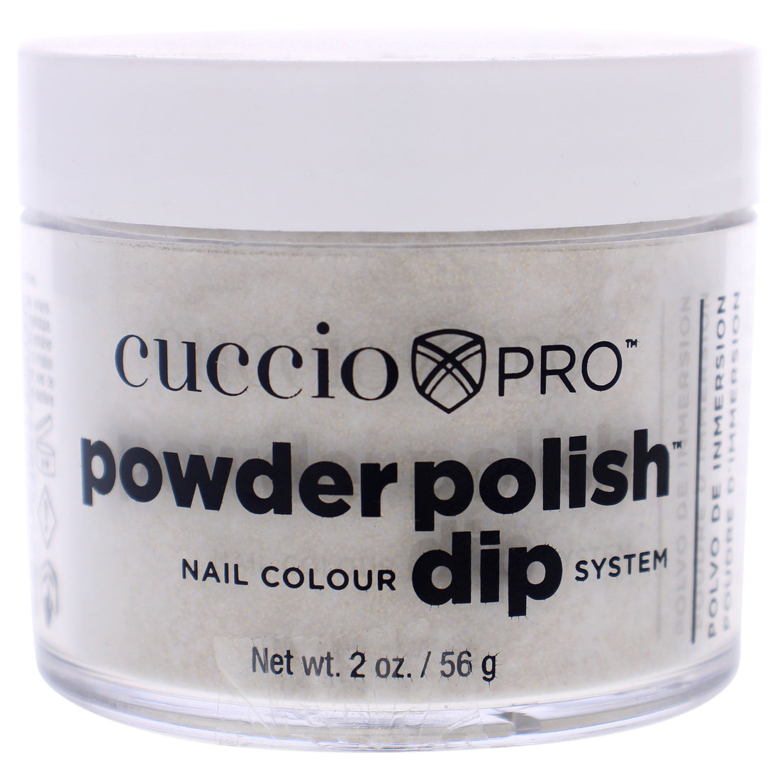 Cuccio Colour Pro Powder Polish Nail Colour Dip System - Gold With Rimbow Mica