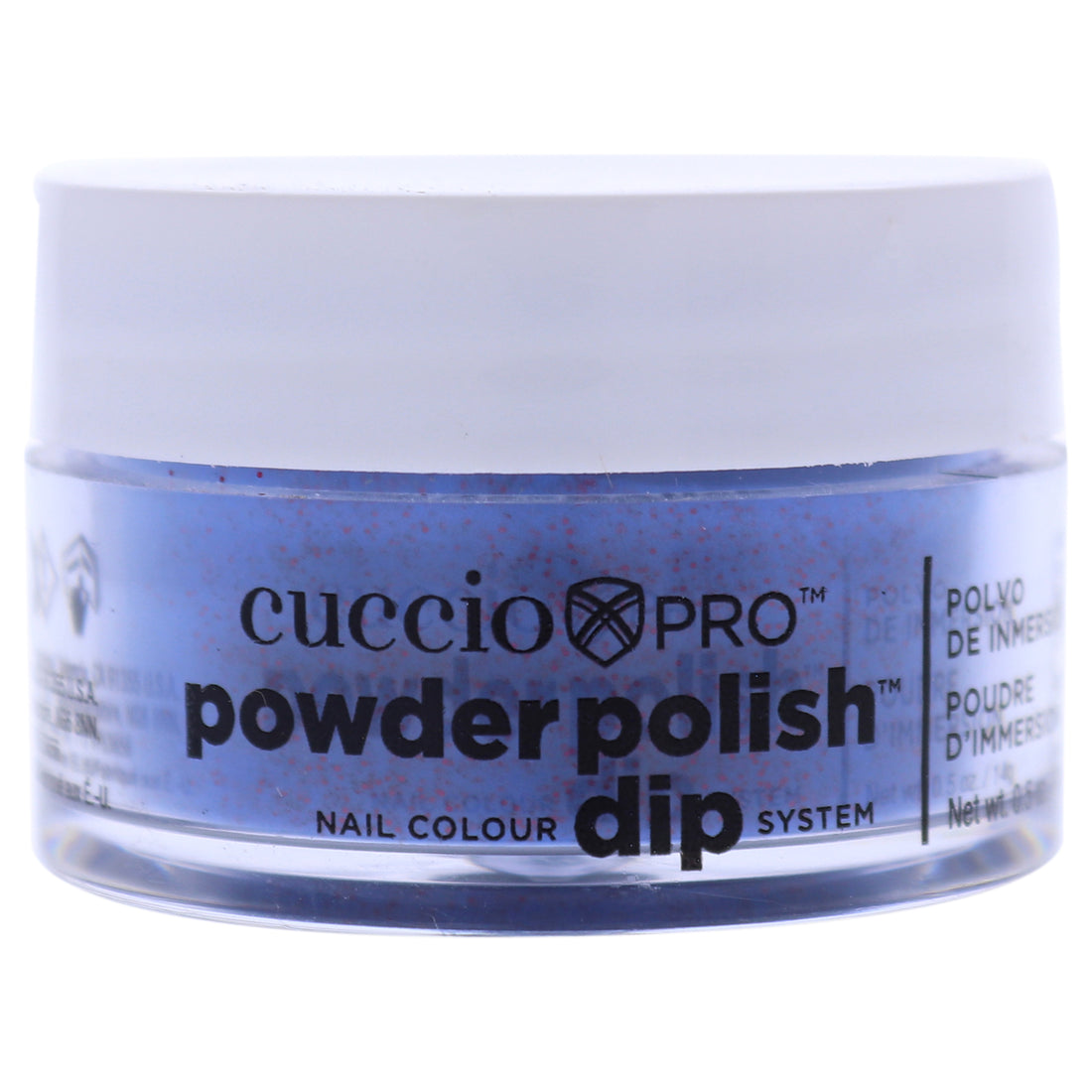 Cuccio Colour Pro Powder Polish Nail Colour Dip System - Purple With Red Glitter