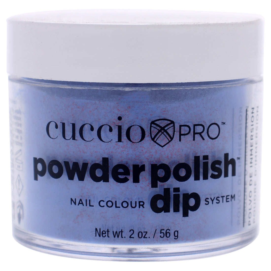 Cuccio Colour Pro Powder Polish Nail Colour Dip System - Purple With Red Glitter