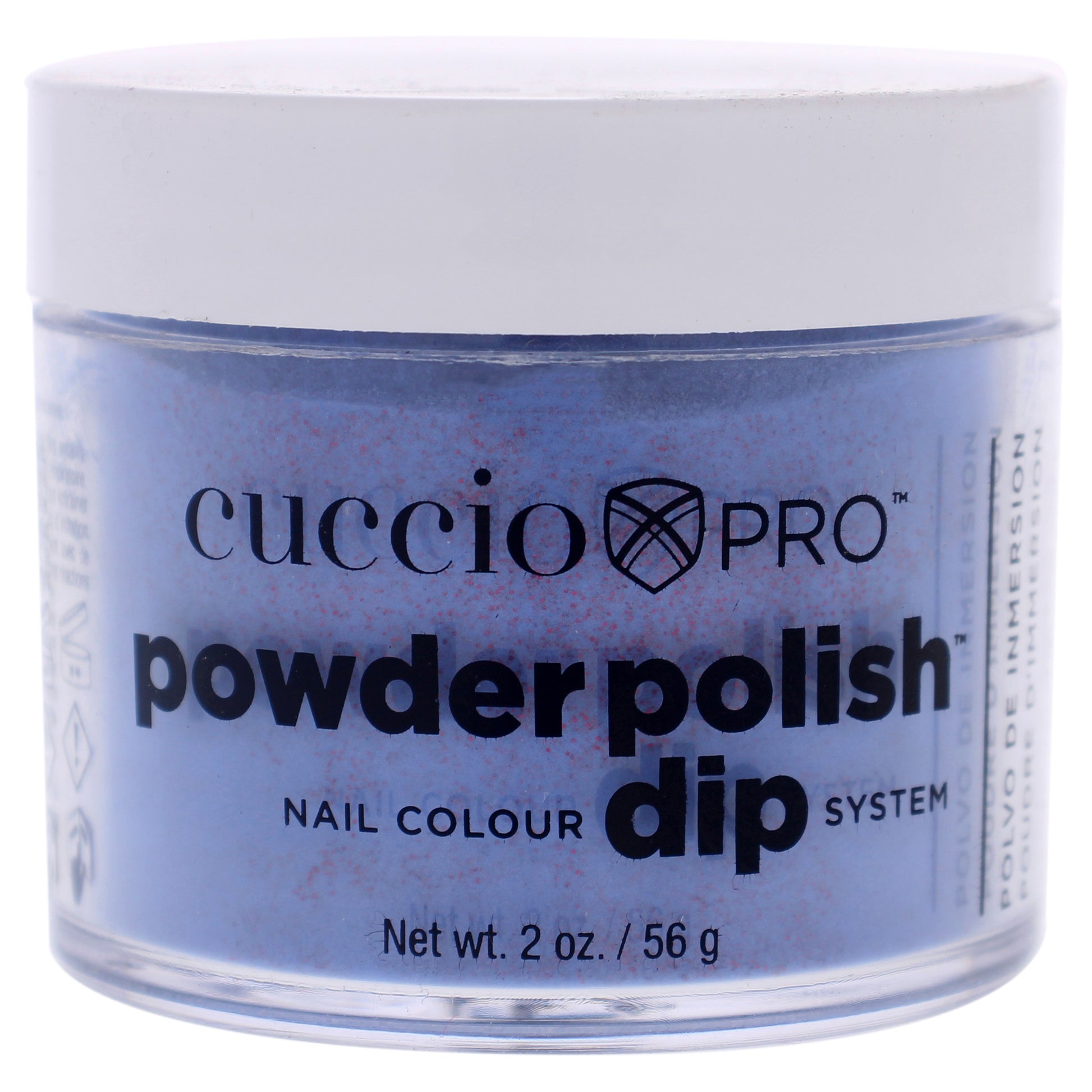 Cuccio Colour Pro Powder Polish Nail Colour Dip System - Purple With Red Glitter