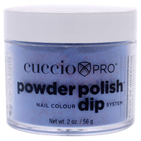 Cuccio Colour Pro Powder Polish Nail Colour Dip System - Purple With Red Glitter