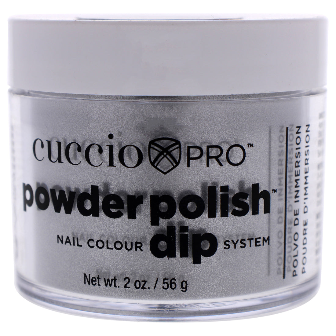 Cuccio Colour Pro Powder Polish Nail Colour Dip System - Silver with Silver Mica