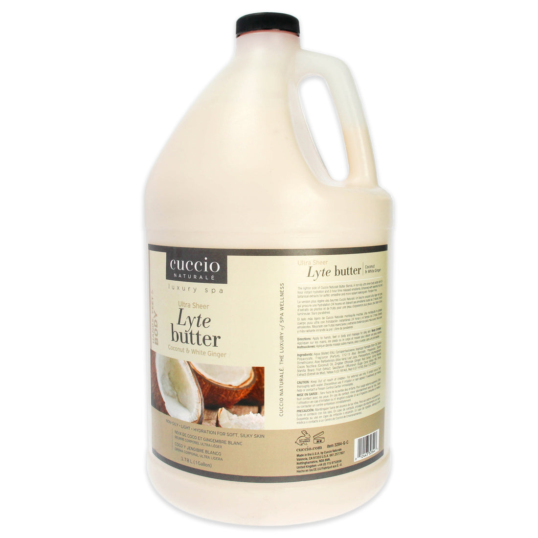 Cuccio Naturale Ultra Sheer Lyte Butter - Coconut and White Ginger