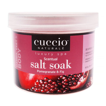 Luxury Spa Scentual Salt Soak - Pomegranate and Fig by Cuccio Naturale for Unisex - 29 oz Bath Salt