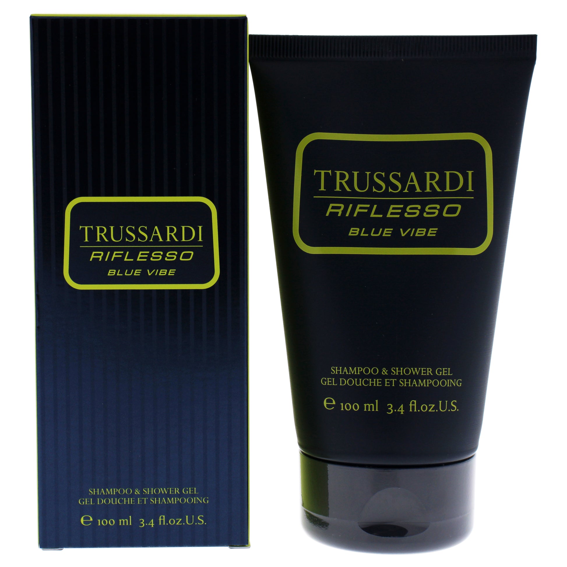 Riflesso Blue Vibe by Trussardi for Men - 3.4 oz Shampoo and Shower Gel