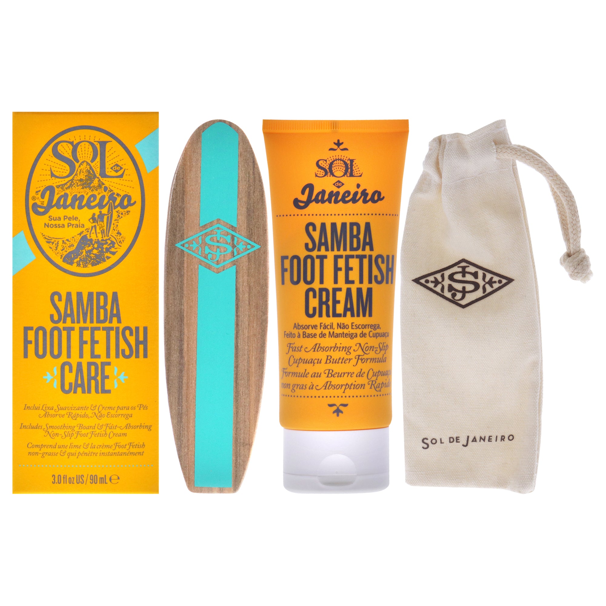 Samba 2-Step Foot Fetish Care by Sol de Janeiro for Unisex 3 oz Foot Cream
