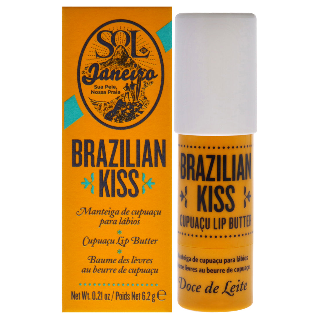 Brazilian Kiss Cupuacu Lip Butter by Sol de Janeiro for Unisex 0.21 oz Lip Balm