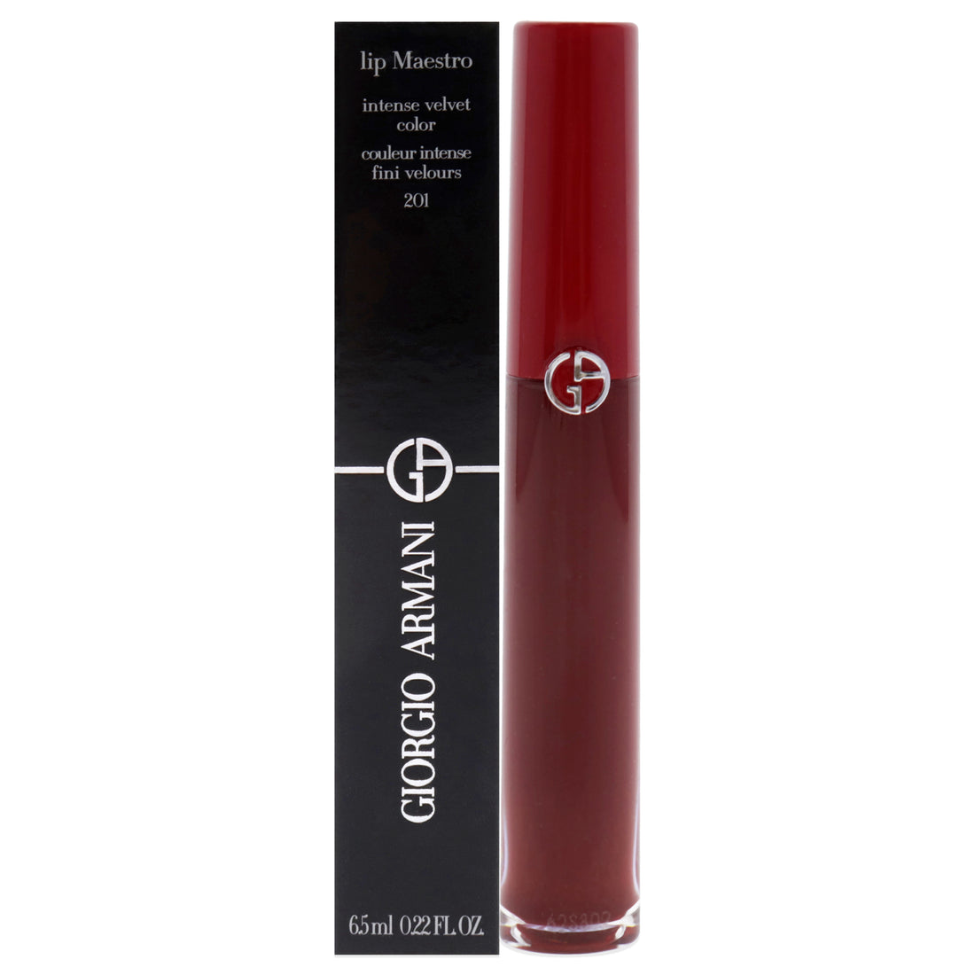 Lip Maestro Intense Velvet Color - 201 Dark Velvet by Giorgio Armani for Women 0.22 oz Lip Gloss