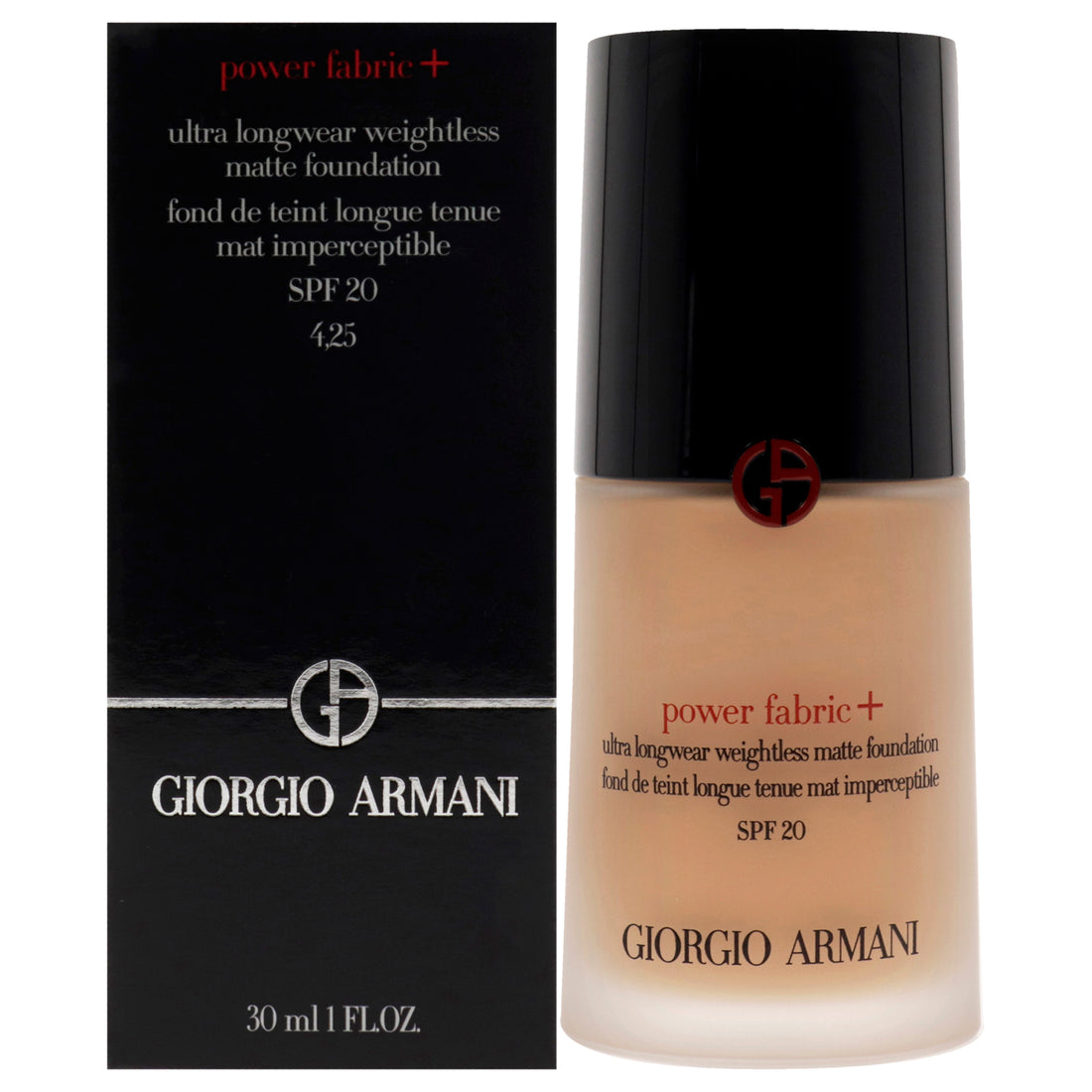 Power Fabric Longwear High Cover Foundation SPF 25 - 4.25 by Giorgio Armani for Women 1 oz Foundation