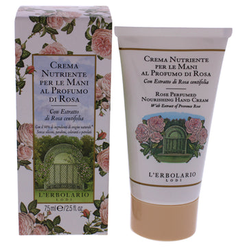 Rose Perfumed Nourishing Hand Cream by LErbolario for Unisex - 2.5 oz Cream