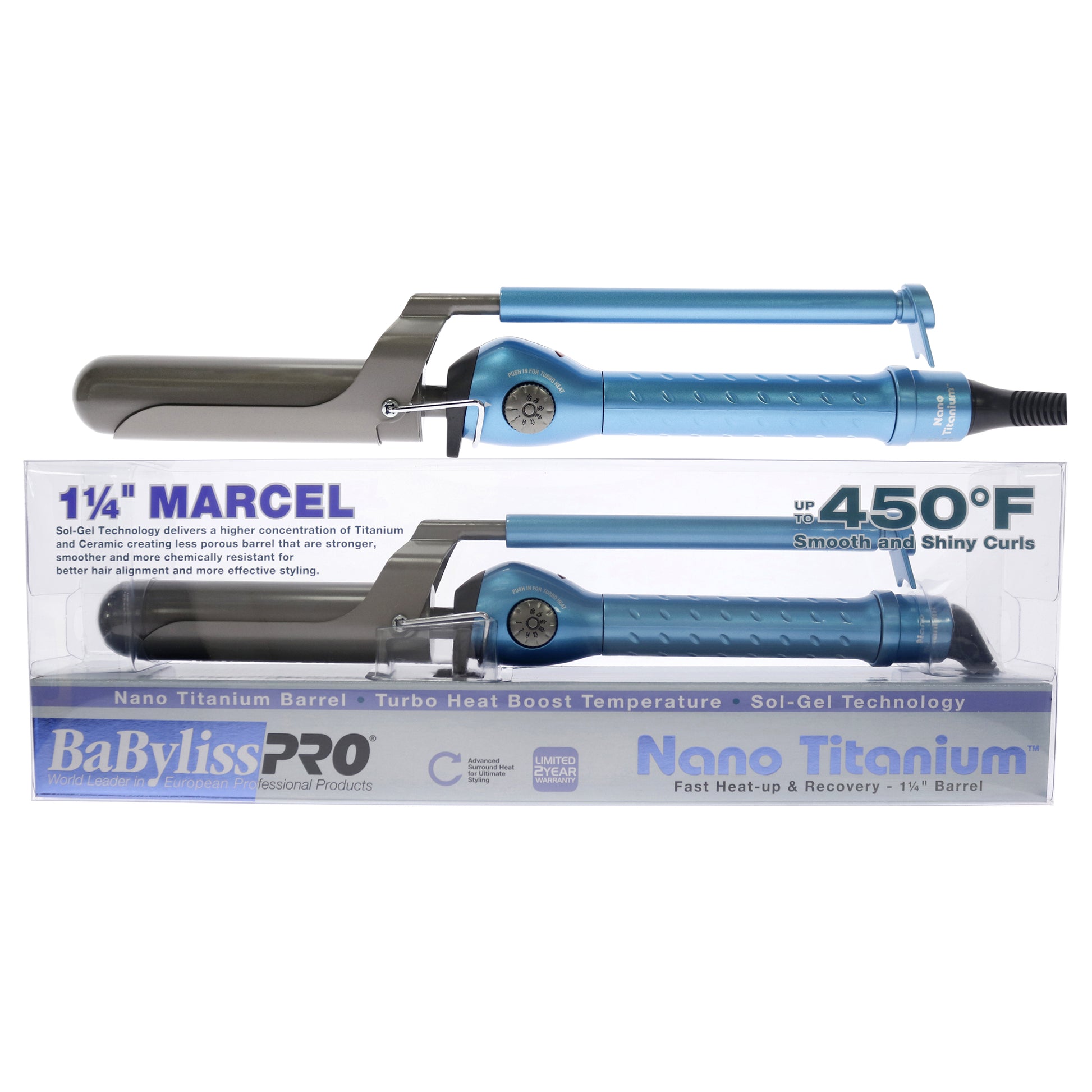 Nano Titanium Marcel Curling Iron - BNT125M - Blue-Grey