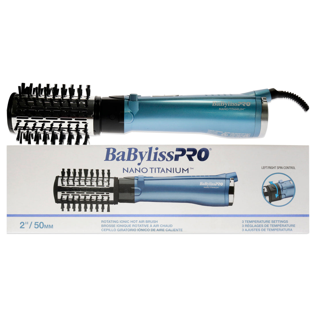 Nano Titanium Rotating Hot Air Brush - BTN178UC - Blue