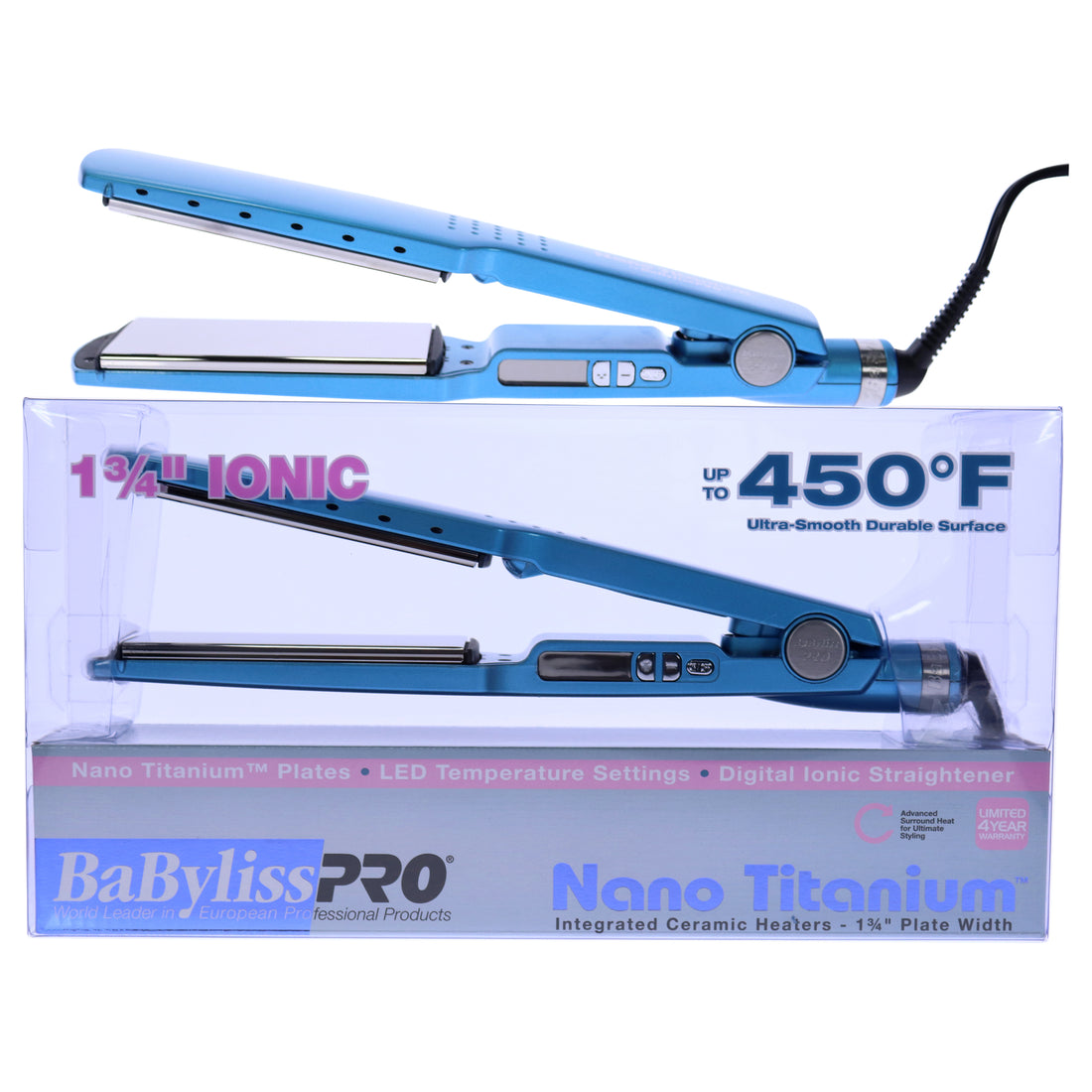 Nano Titanium Plates Straightening Iron - BABNT2094TN - Blue