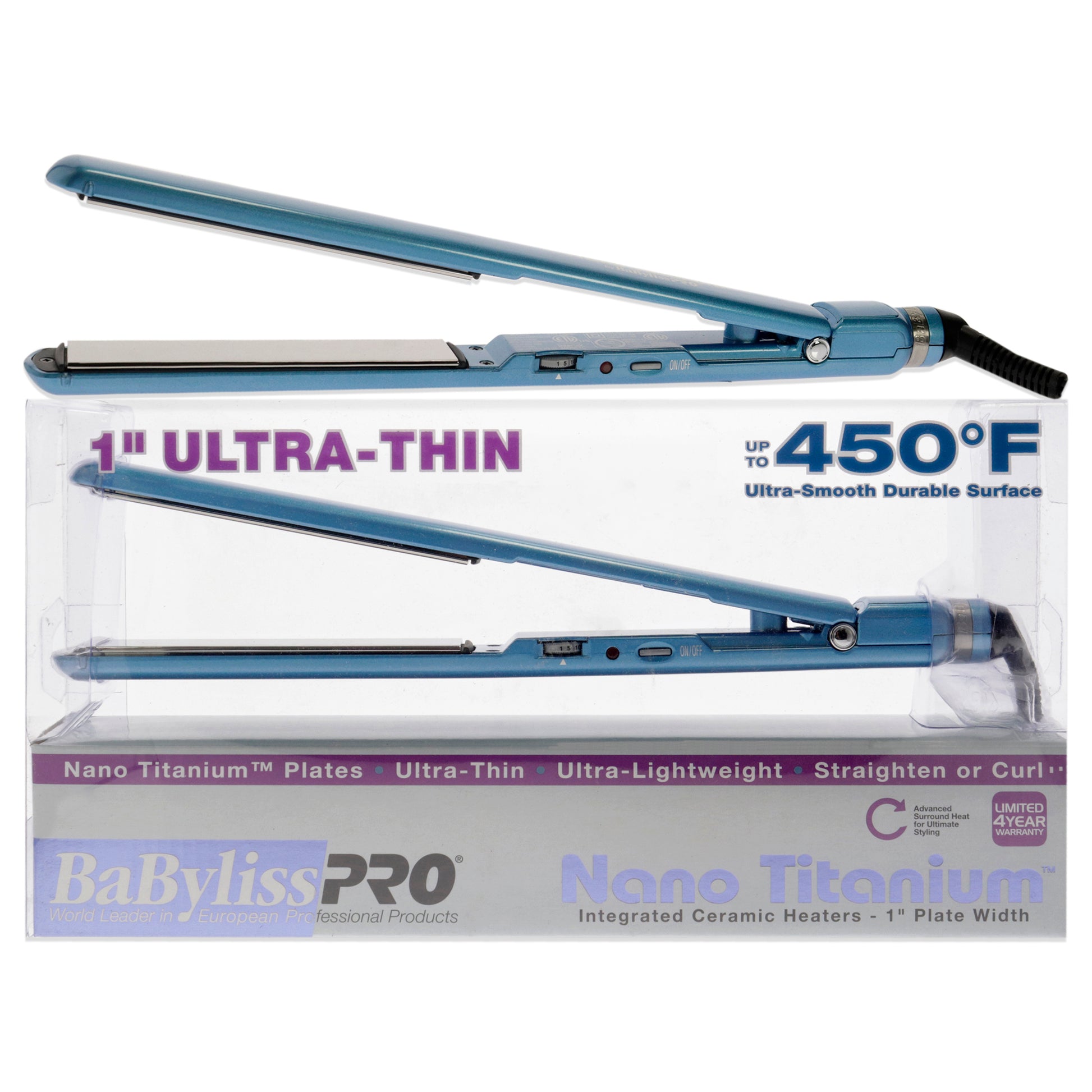 Nano Titanium Plates Ultra-Thin Straightening Iron - BABNT3072TN - Blue