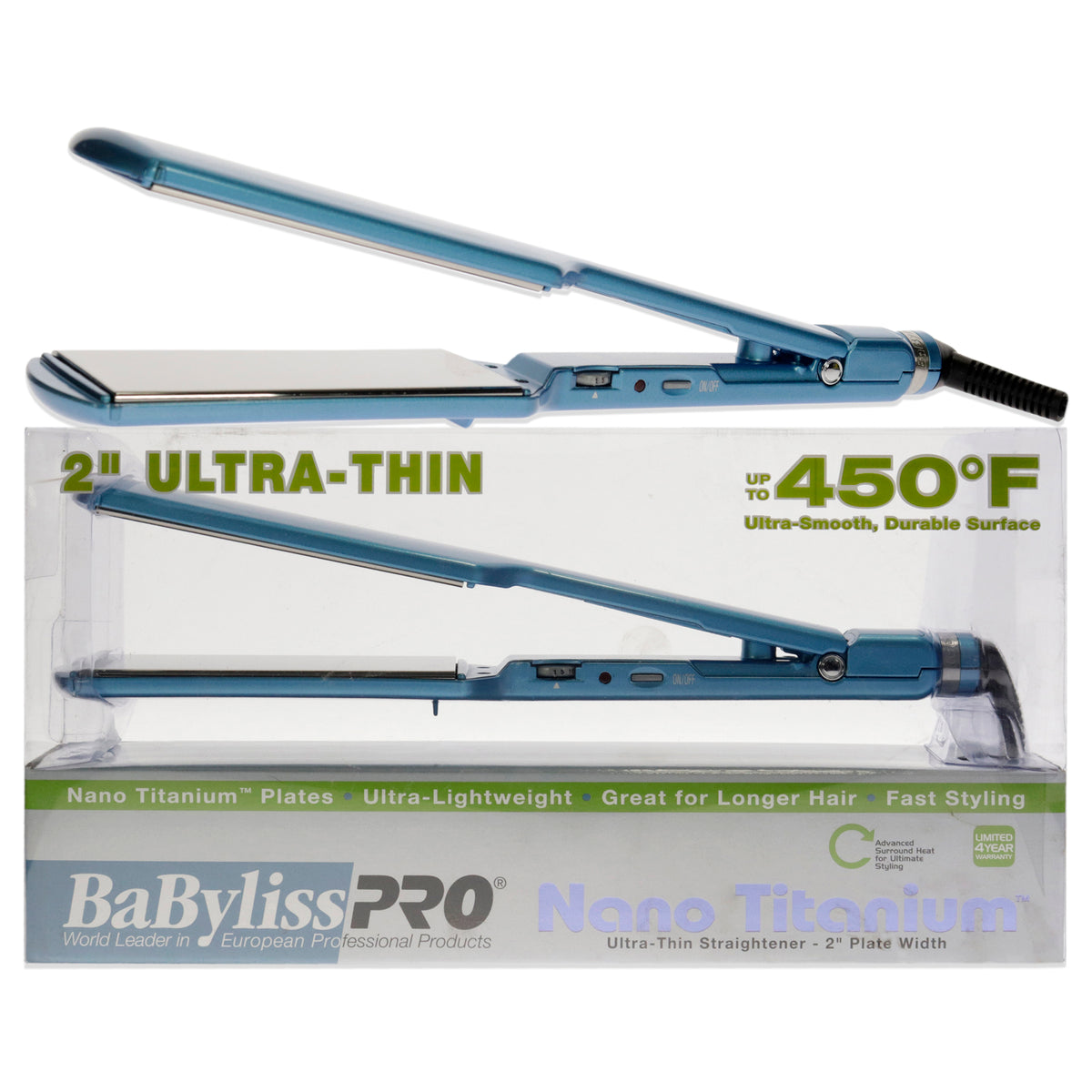 Nano Titanium Plate Ultra-Thin Straightening Iron - BABNT3074T - Blue
