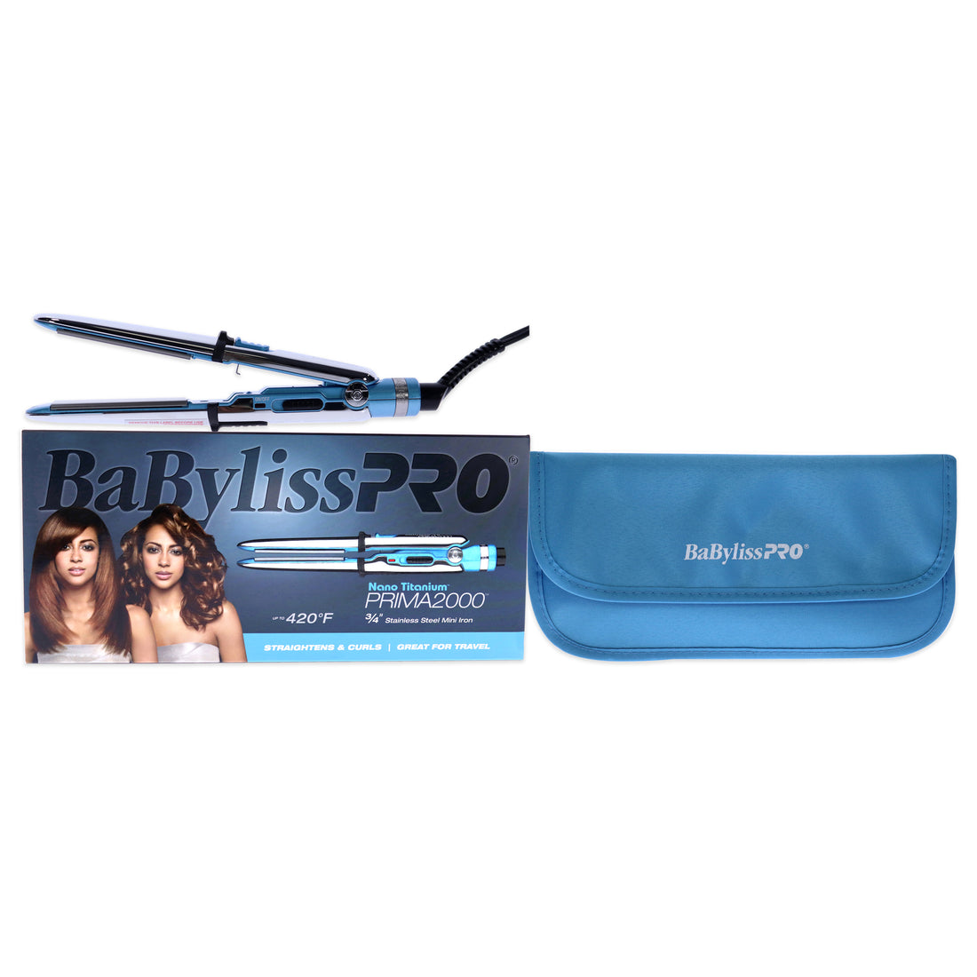 Nano Titanium Prima 2000 Stainless Steel Iron - BABSS2000UC - Silver-Blue