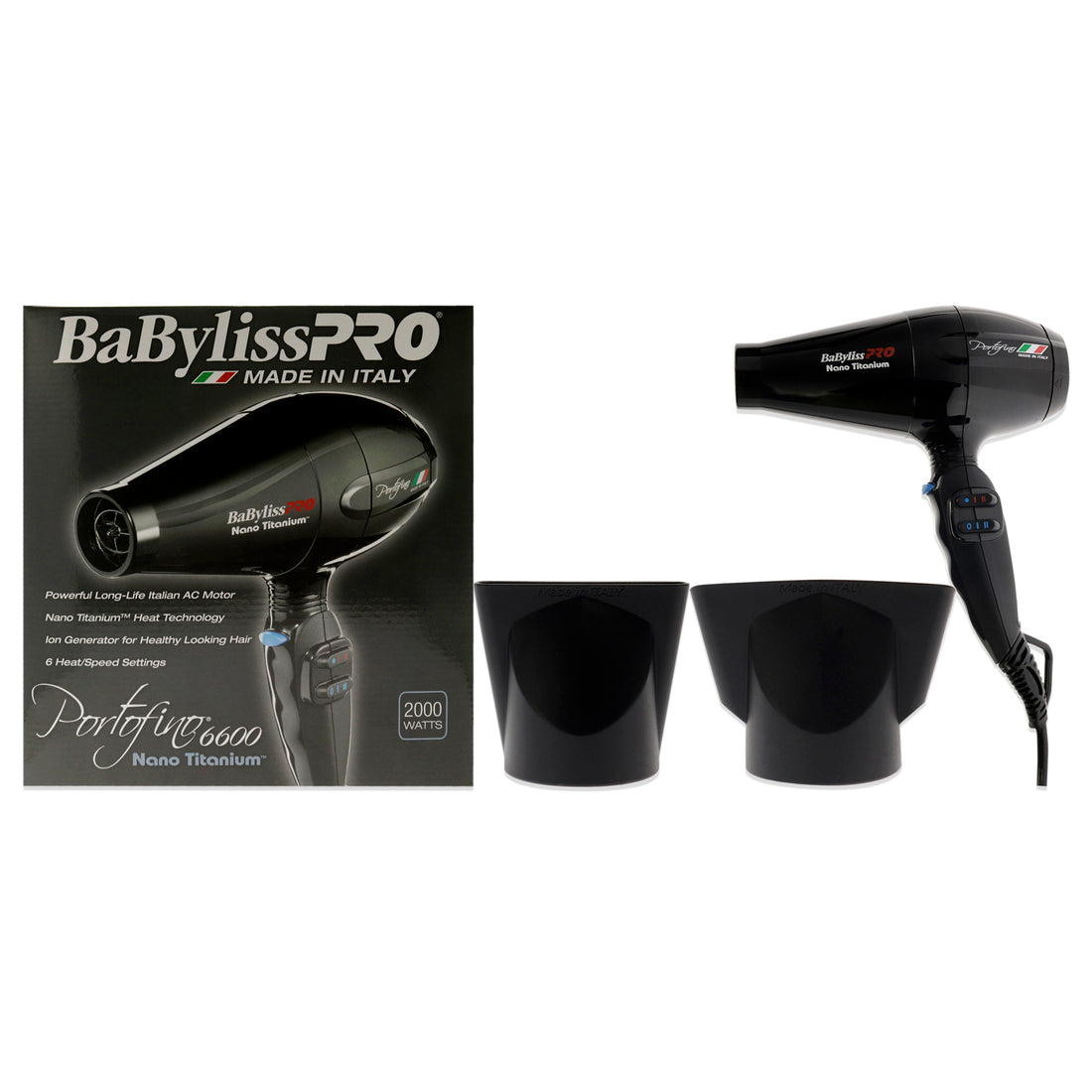 Nano Titanium Portofino Dryer - BNT6610 - Black