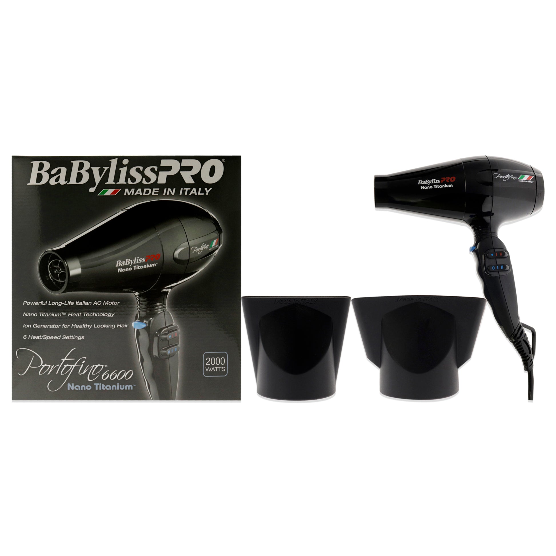 Nano Titanium Portofino Dryer - BNT6610 - Black