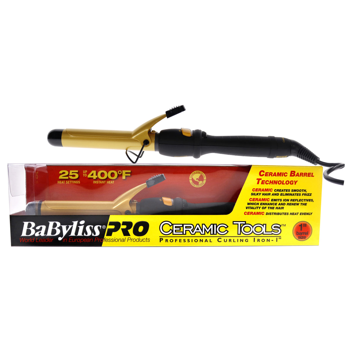 Ceramic Tools Spring Curling Iron - CT100S - Gold