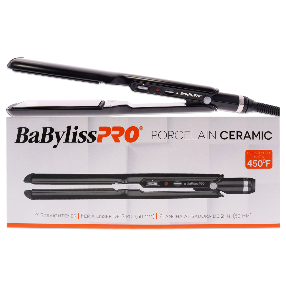 Porcelain Ceramic Straightening Flat Iron - BP9561UC - Black