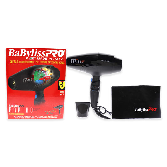 Babyliss PRO Rapido Designed Engine Hair Dryer - BF7000 - Black by BaBylissPRO for Unisex - 1 Pc Hair Dryer
