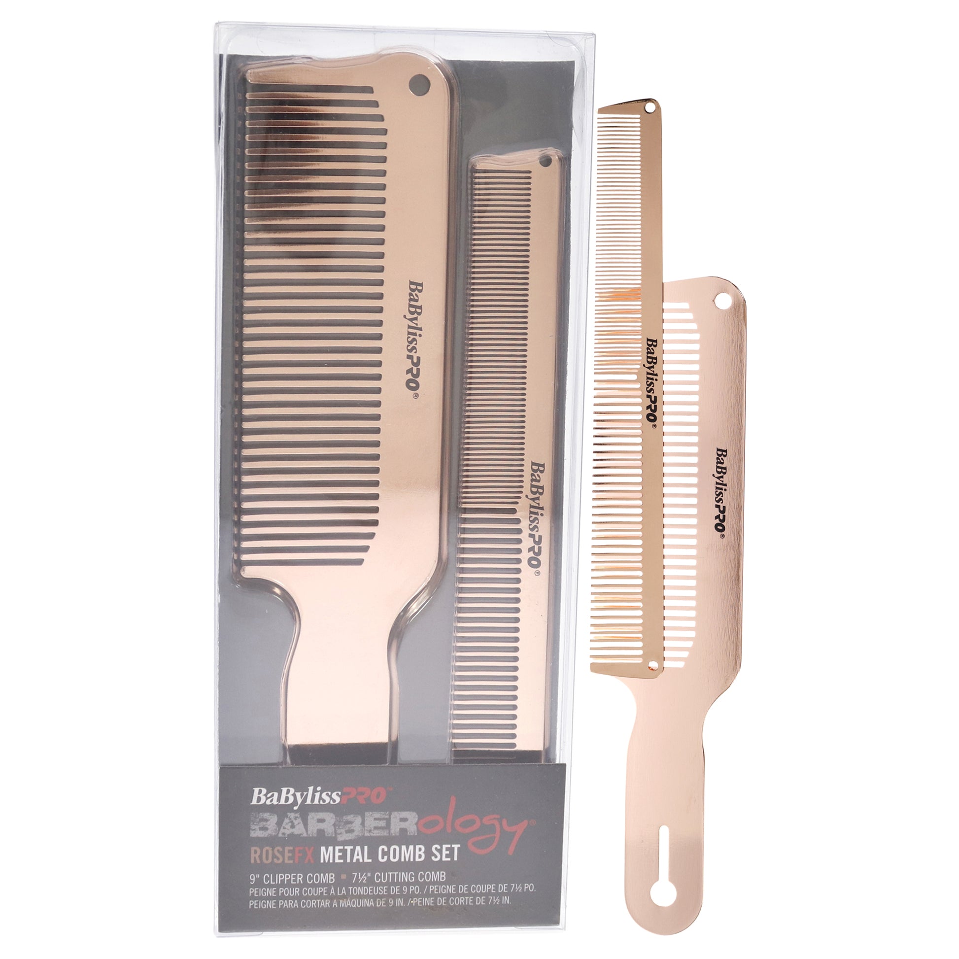 Barberology Comb Set - RoseFX Metal