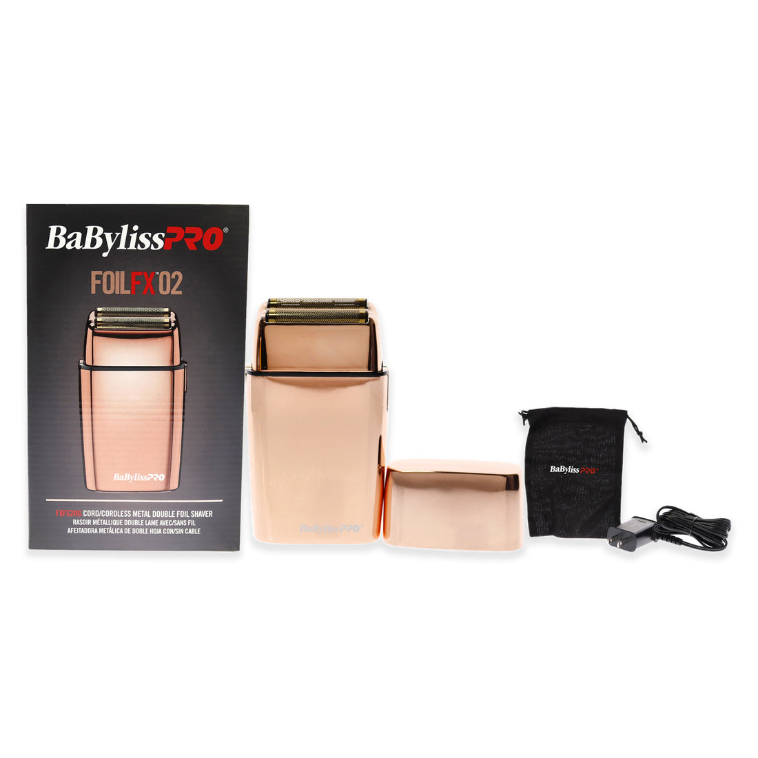 Cordless Double Metal Foil Shaver - FXFS2RG Rose Gold by BaBylissPRO for Men - 1 Pc Shaver