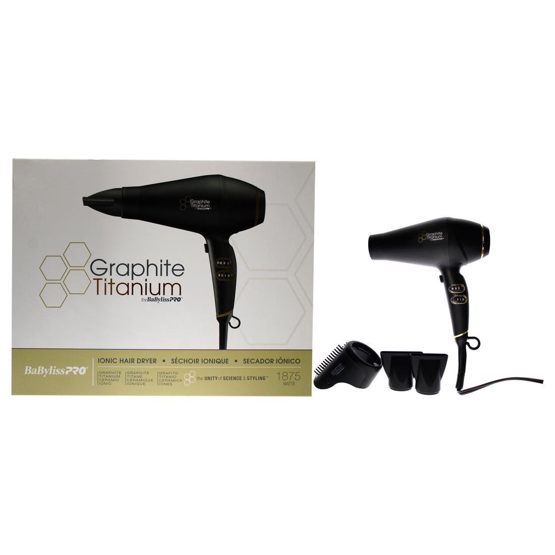 Graphite Titanium Ionic 1875W Hair Dryer - BGT6395NUC