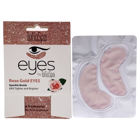 Rose Gold Eyes Sparkle Bomb Treatment by ToGoSpa for Unisex - 3 Pair Eye Mask