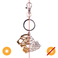 Color-Changing Key Chain Metal Bear - Gold