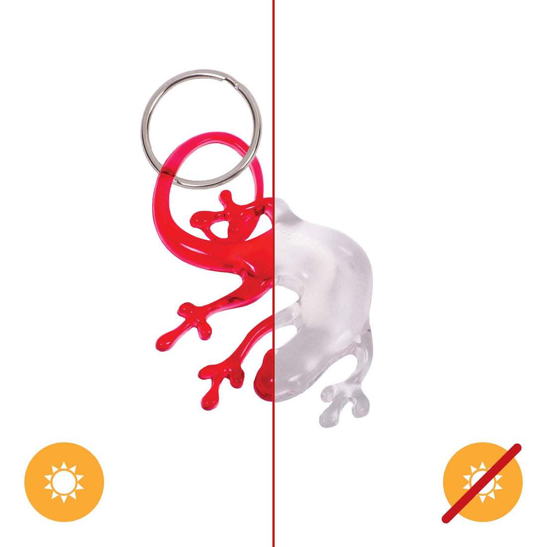 Color-Changing Key Chain Lizard - Red