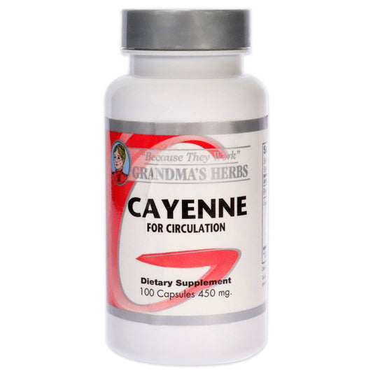 Cayenne Capsules by Grandmas Herbs for Unisex - 100 Count Dietary Supplement