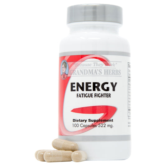 Energy Capsules by Grandmas Herbs for Unisex - 100 Count Dietary Supplement