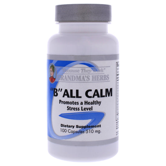 B All Calm Capsules by Grandmas Herbs for Unisex - 100 Count Dietary Supplement