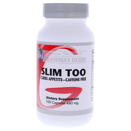 Slim Too Capsules by Grandmas Herbs for Unisex - 100 Count Dietary Supplement