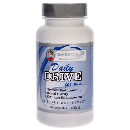 Daily Drive for Men Capsules by Grandmas Herbs for Men - 100 Count Dietary Supplement