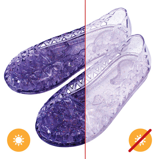 Heart Sole Girl Jellies Shoes - 10 Purple by DelSol for Kids - 1 Pair Shoes