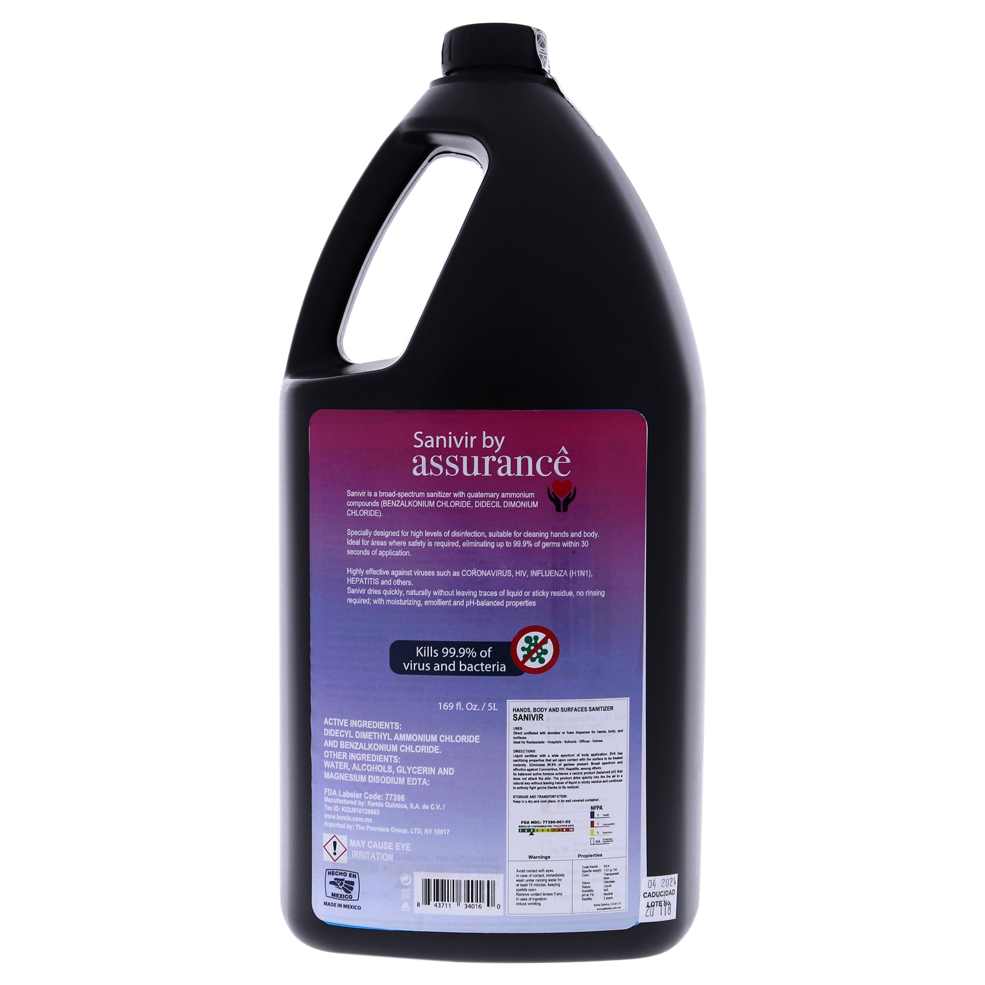 Assurance Sanivir Hand Sanitizer Solution