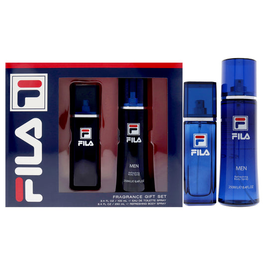 Fila by Fila for Men - 2 Pc Gift Set 3.4oz EDT Spray, 8.4oz Body Spray