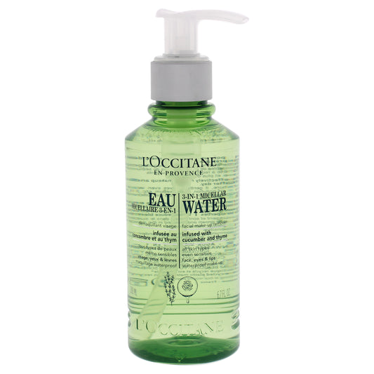 3-In-1 Micellar Water Facial Make-Up Remover by LOccitane for Women 6.7 oz Makeup Remover