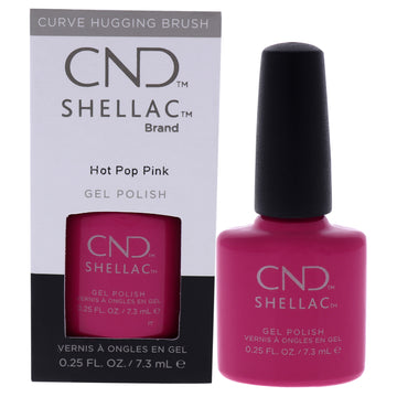 Shellac Nail Color - Hot Pop Pink by CND for Women - 0.25 oz Nail Polish